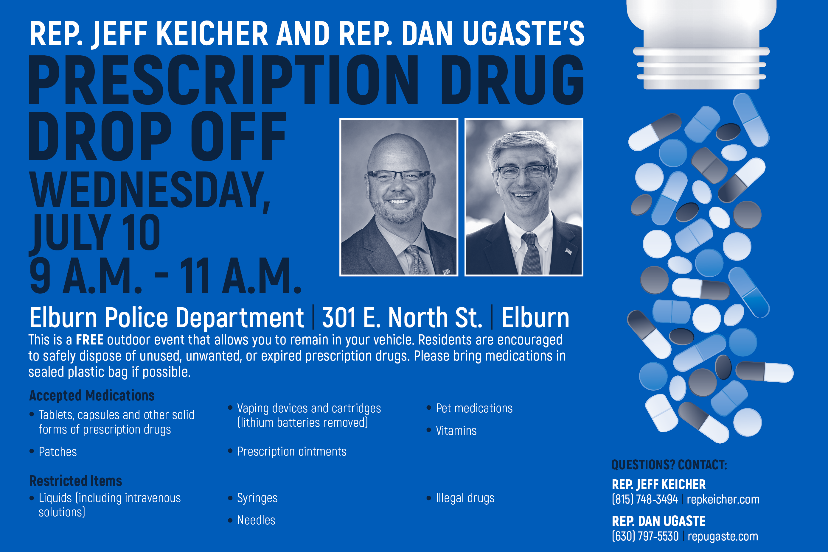 reps-keicher-ugaste-hosting-prescription-drug-drop-off-july-10